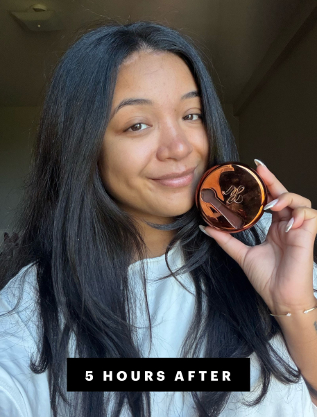 Bianca Richards holding up primer