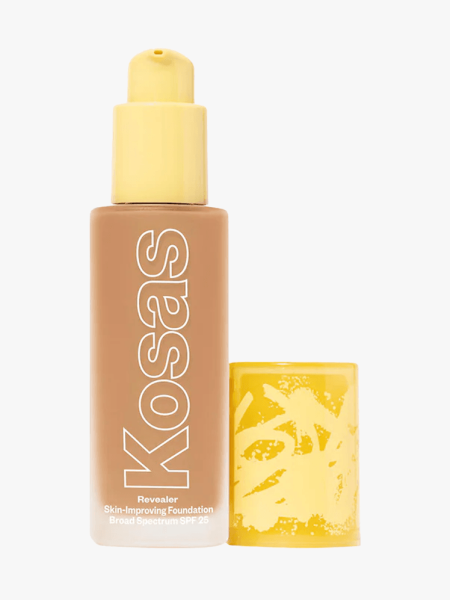 Kosas Revealer Skin-Improving Foundation SPF 25 in branded component on a light gray background